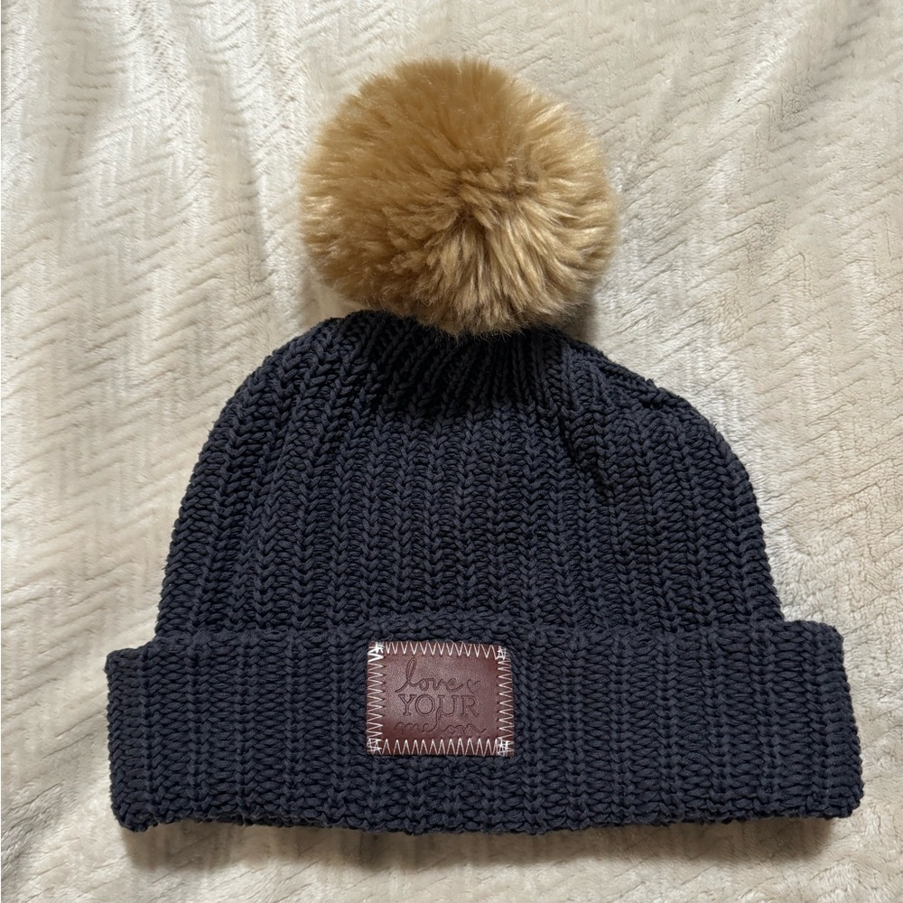Love Your Melon Knit Beanie with Pom Pom